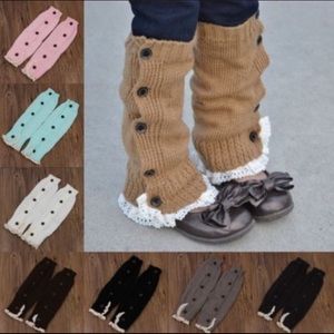Girls knit leg warmers